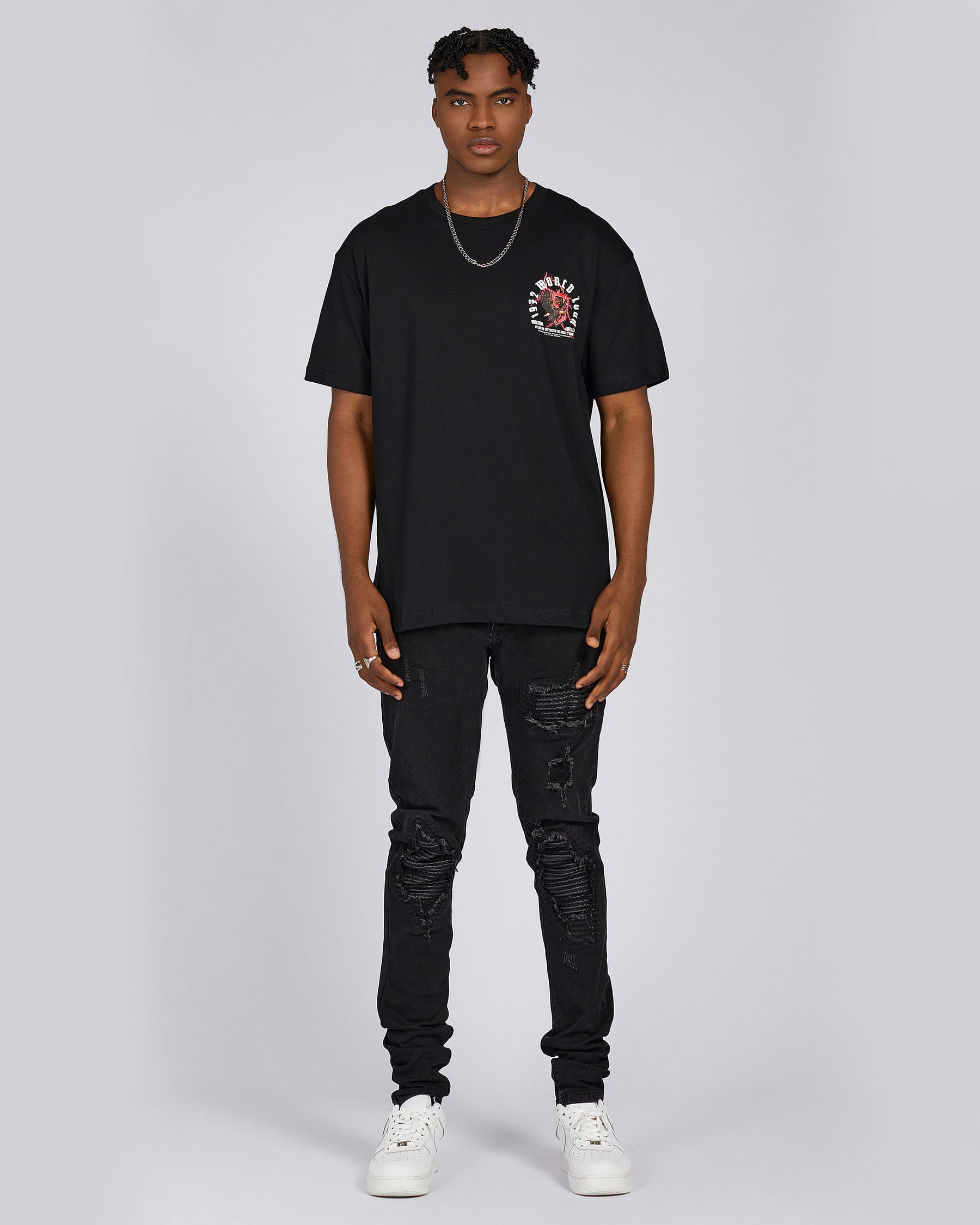 3D "World Tour" and Eagle 100% Cotton Graphic T-Shirt