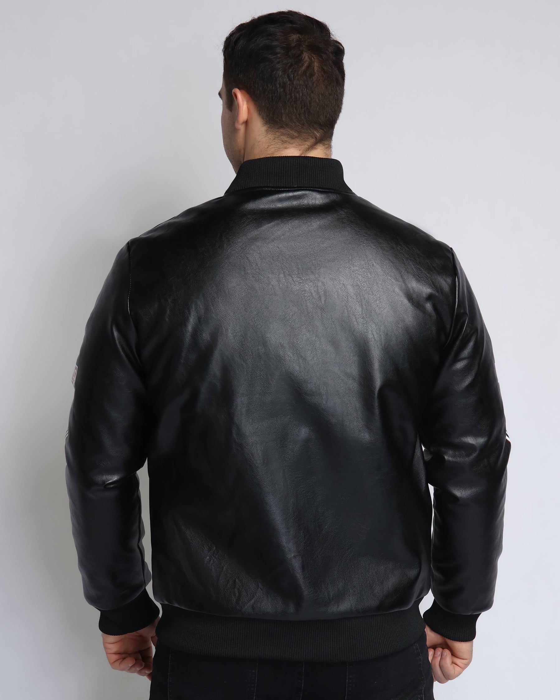 Chaqueta de béisbol con cuello acanalado-Entrega local en México