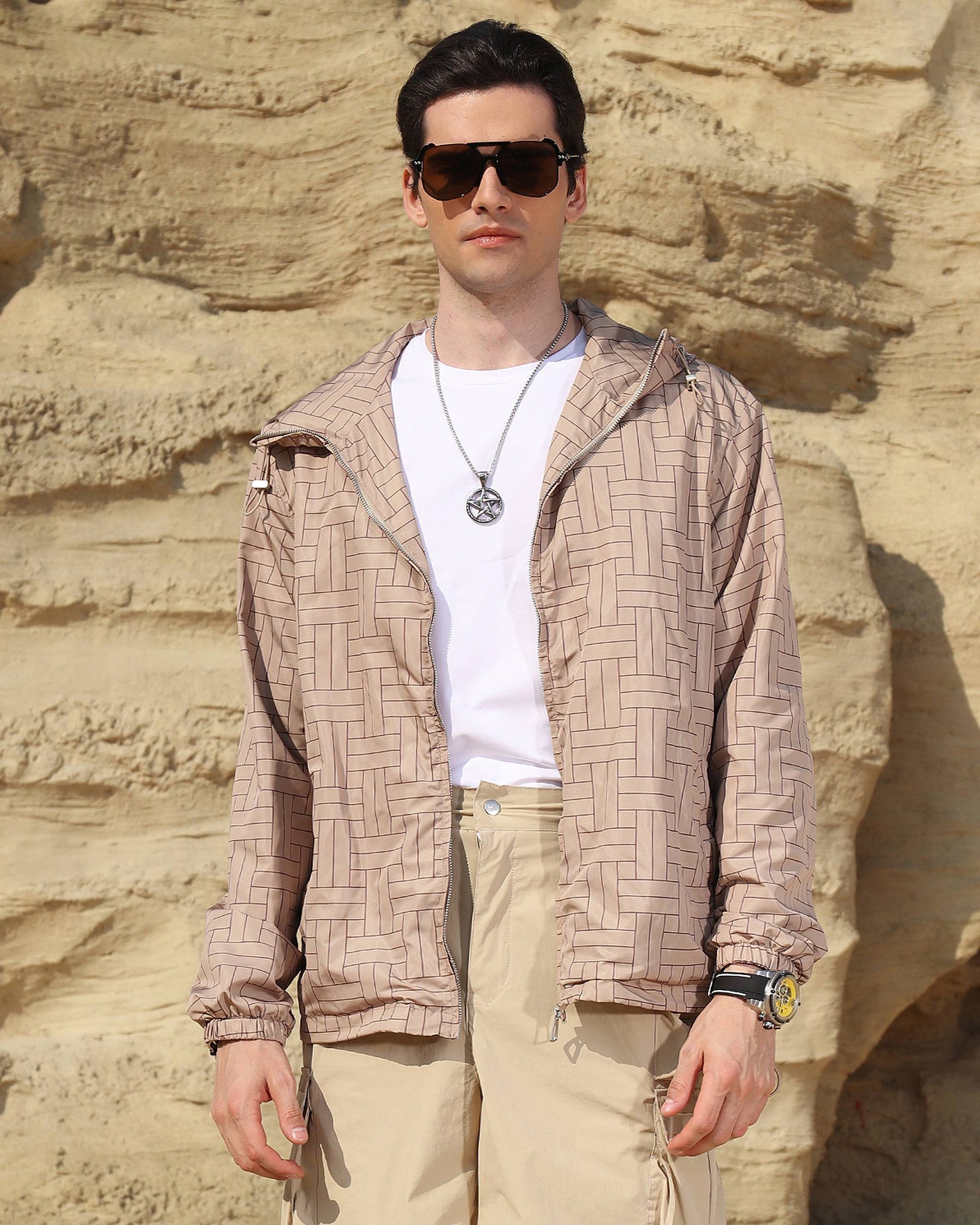 Logeqi® Men's Windbreaker Hooded Jacket