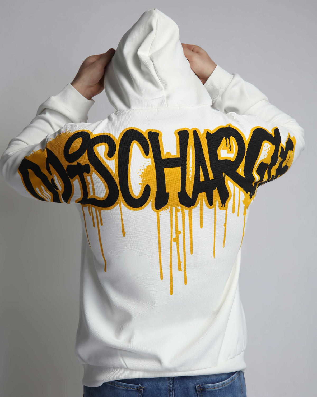 Hoodie with Distressed Print