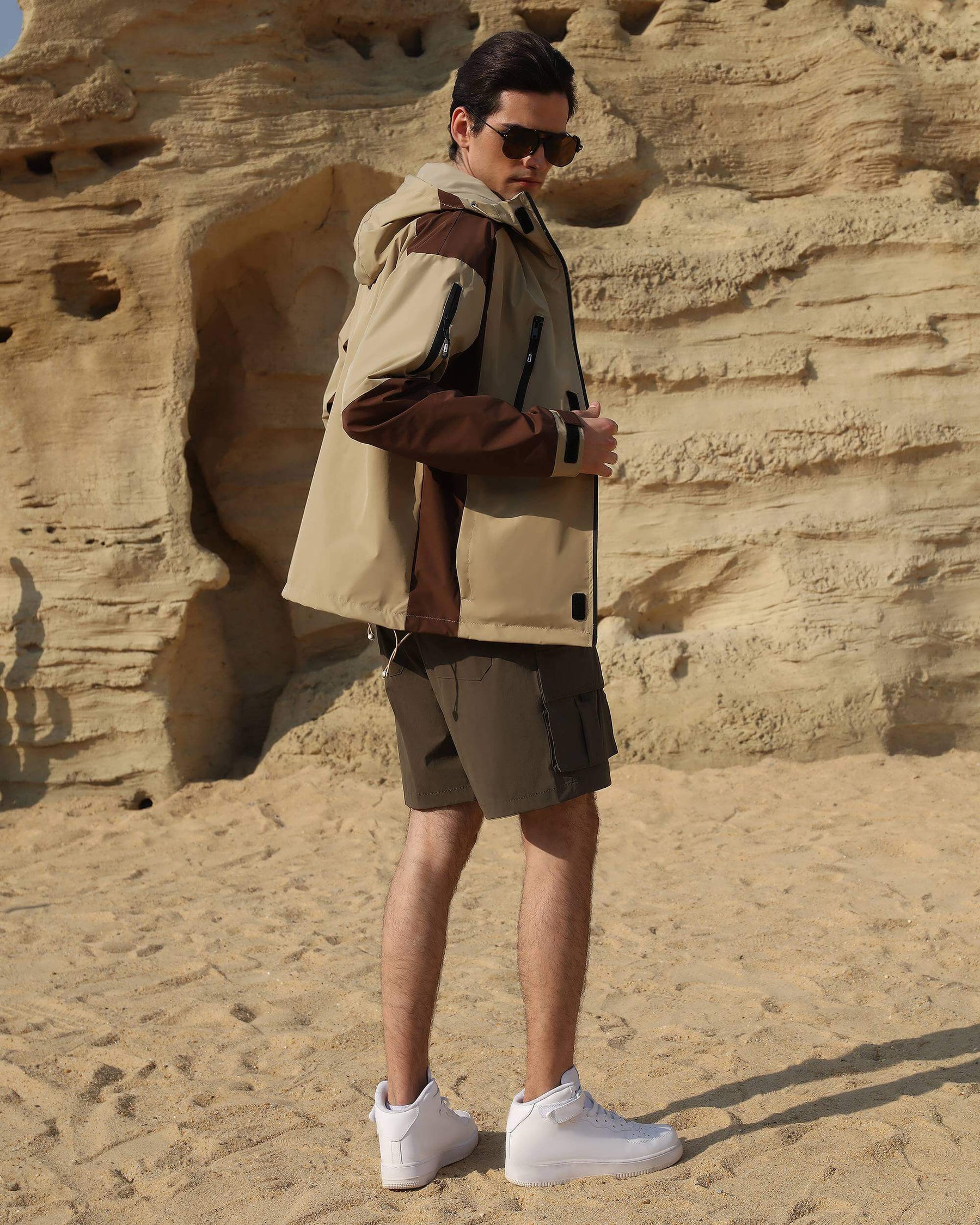 Men's Wide-Leg Cargo Shorts for Sportswear & Outdoor Hiking