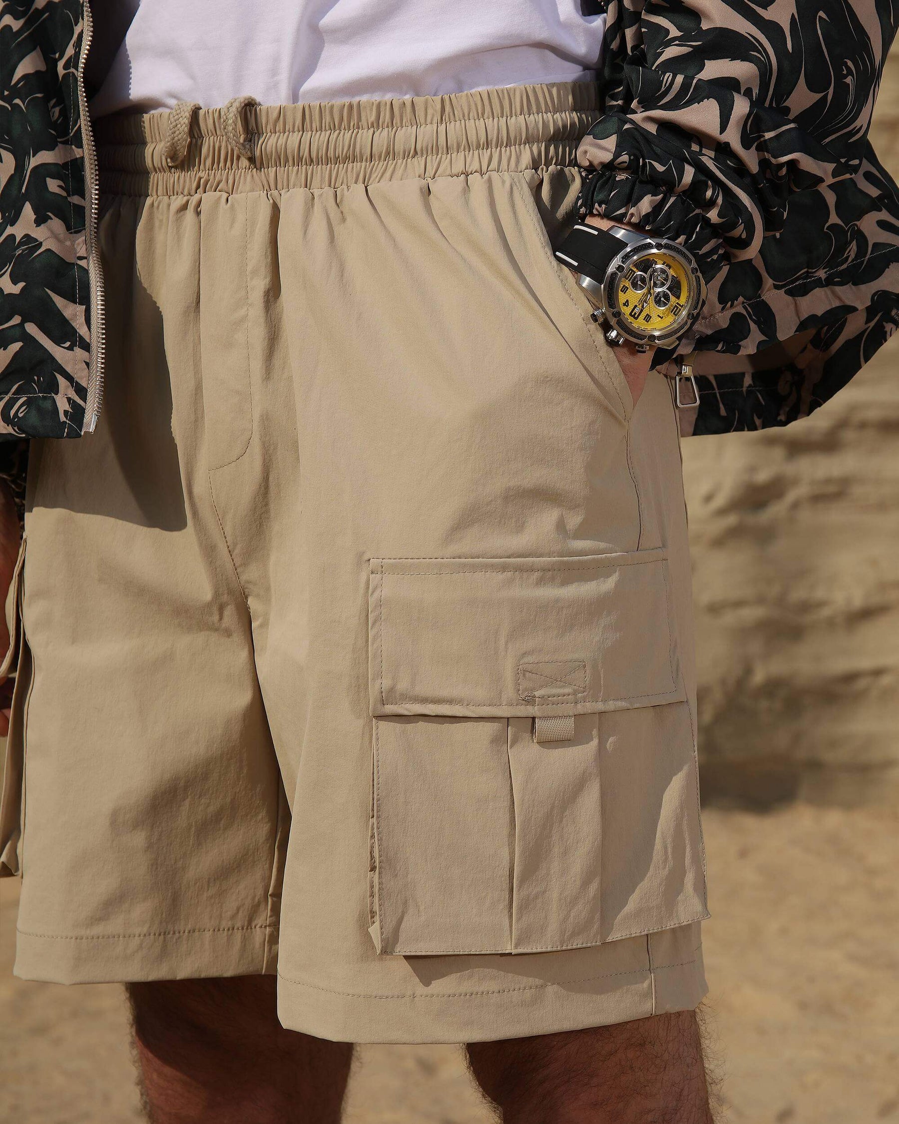 Men's Wide-Leg Cargo Shorts for Sportswear & Outdoor Hiking