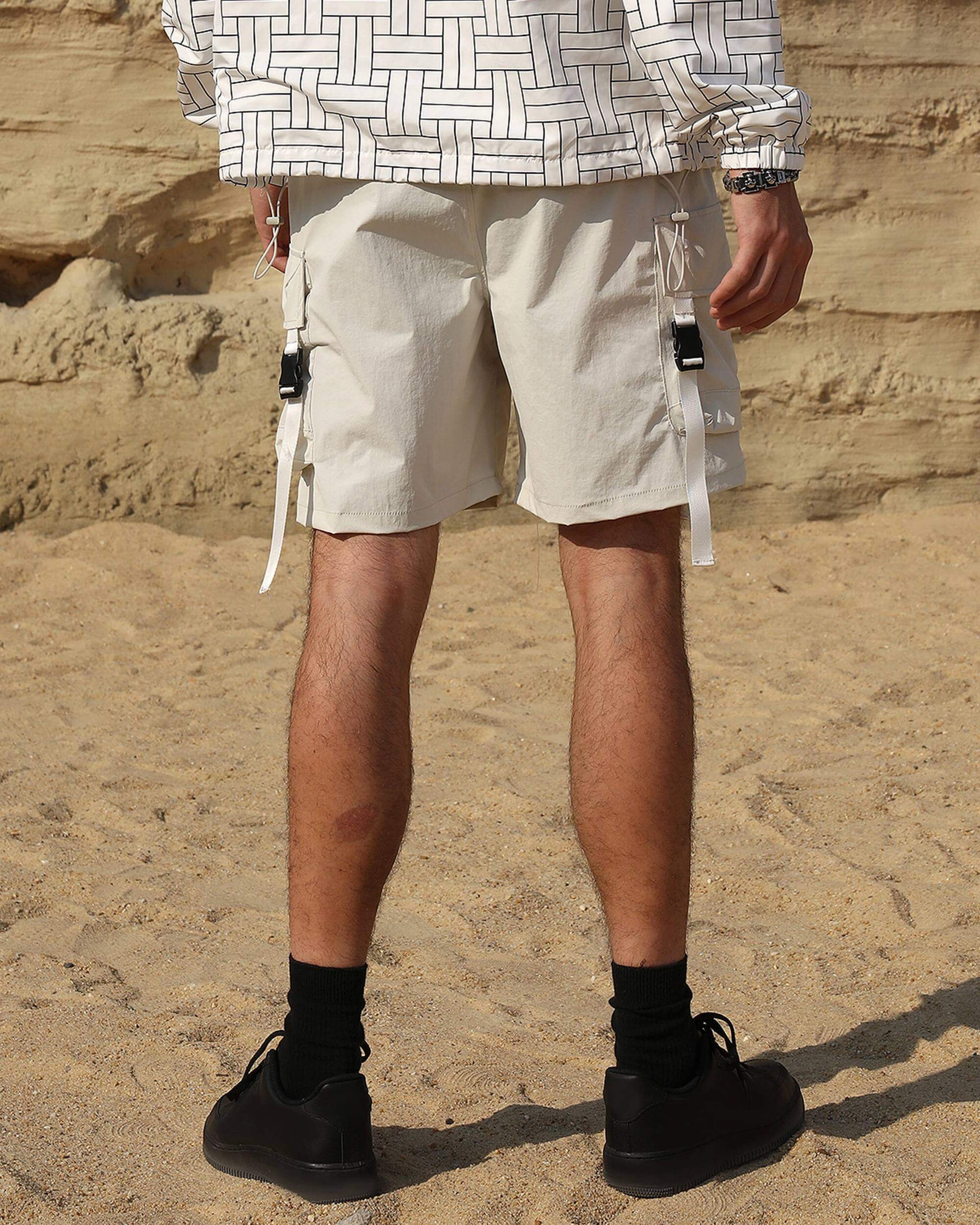 American Style Men's Casual Cargo Shorts Loose-Fit with Multi-Pockets