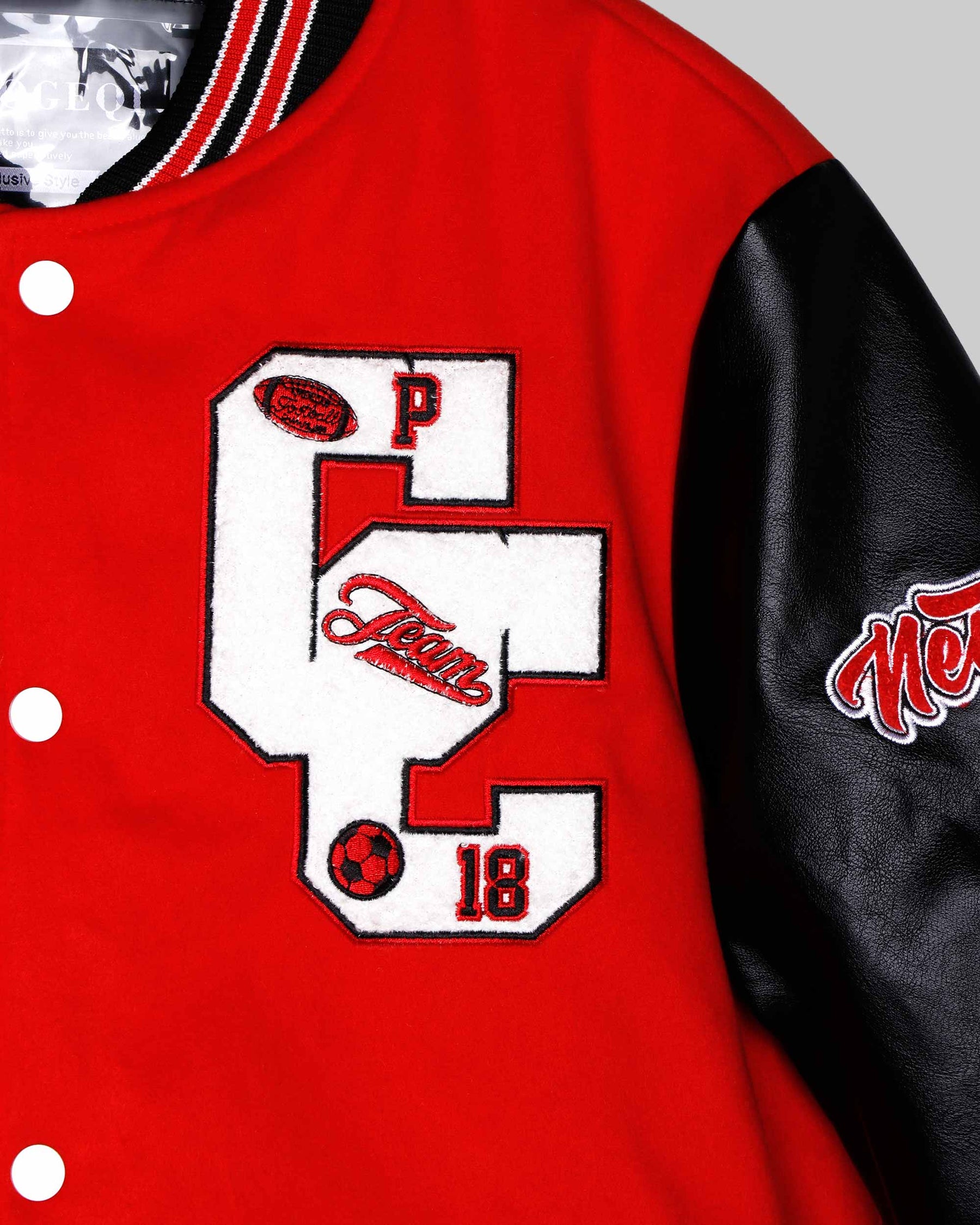 Chaqueta bomber de béisbol con mangas en contraste-Entrega local en México