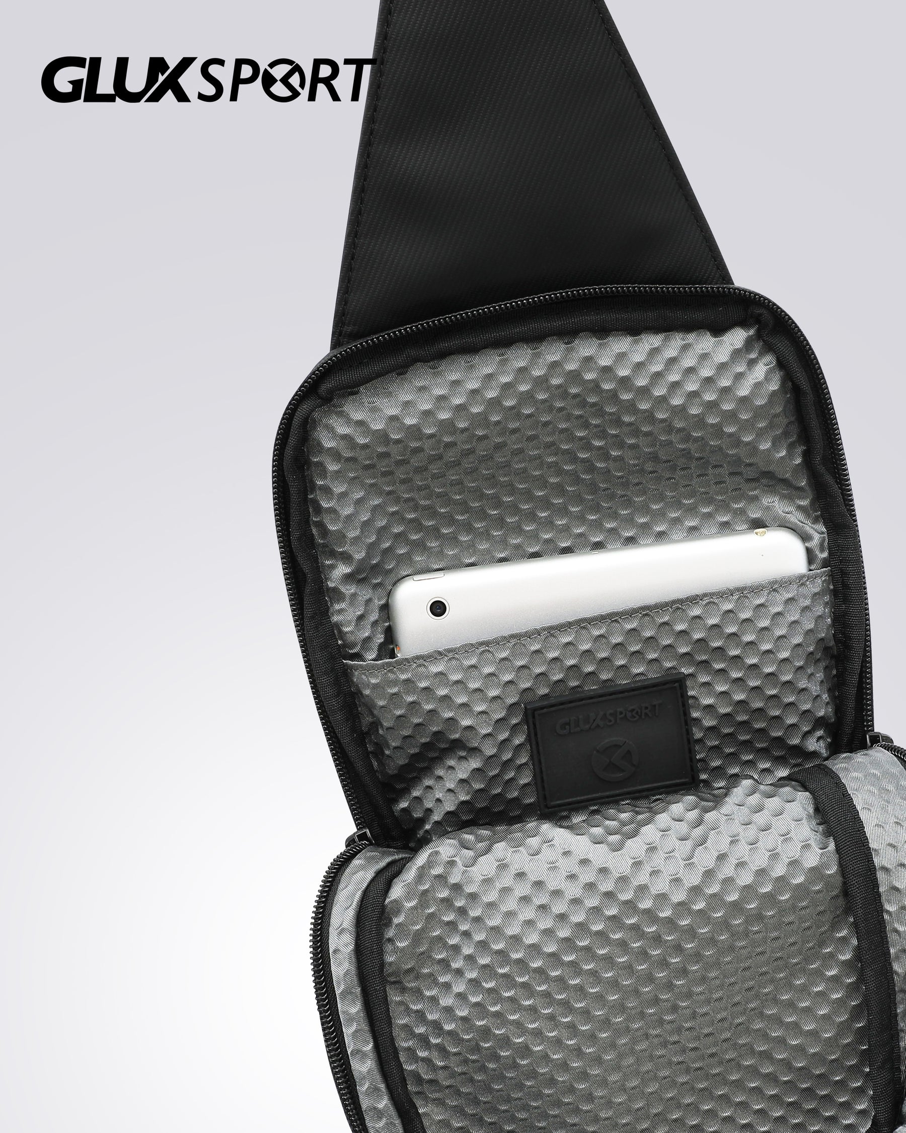 GLUX Bolso bandolera pequeño portátil para hombre Bolso de pecho