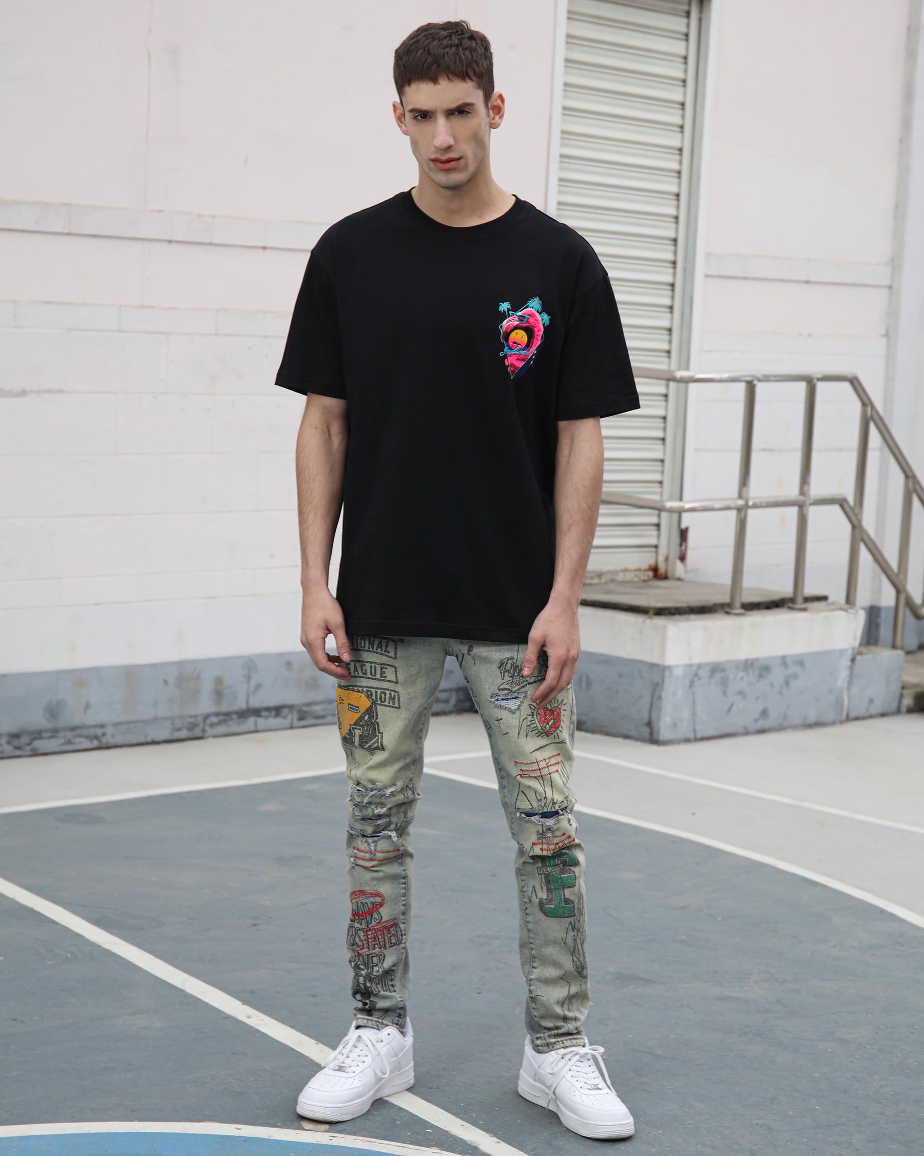Pink Flamingo, Palm Trees, and "Radical" Retro-Style Graphic Tees