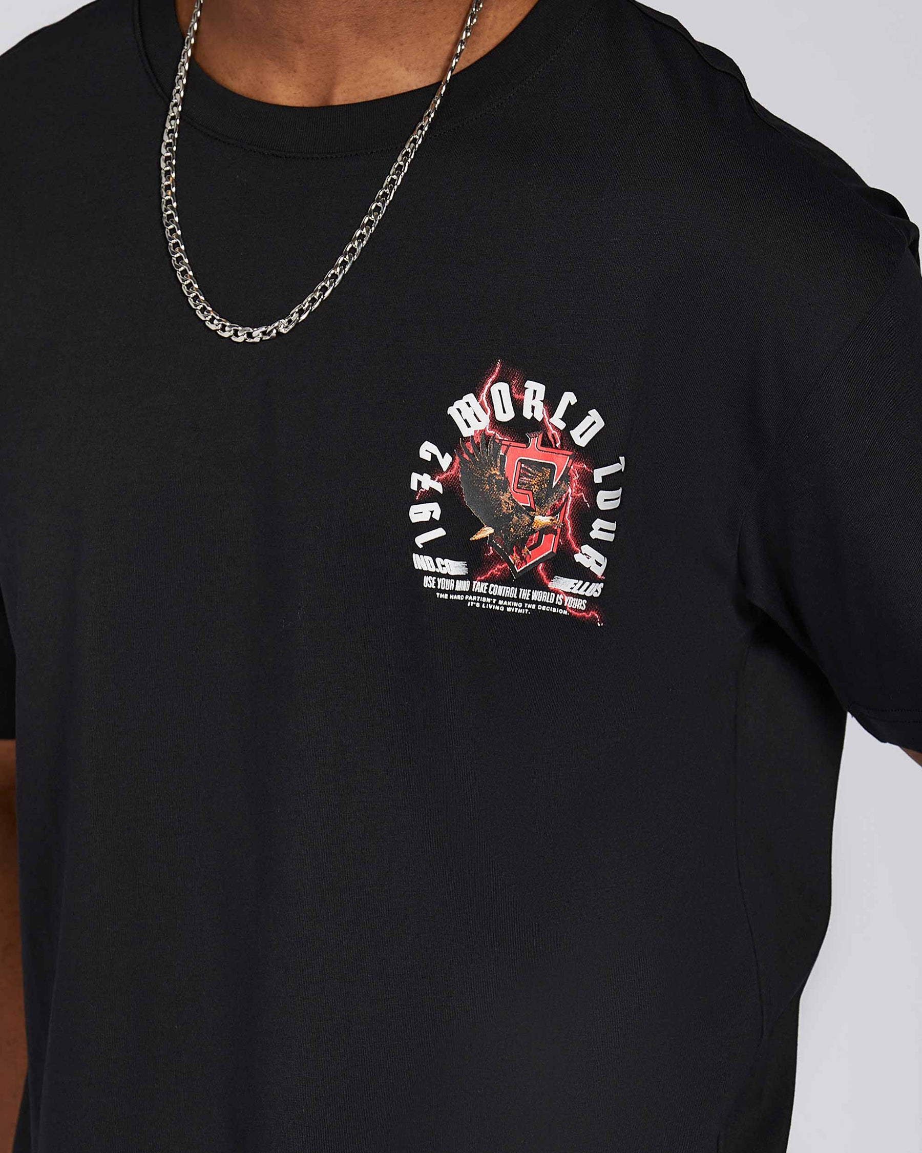 3D "World Tour" and Eagle 100% Cotton Graphic T-Shirt