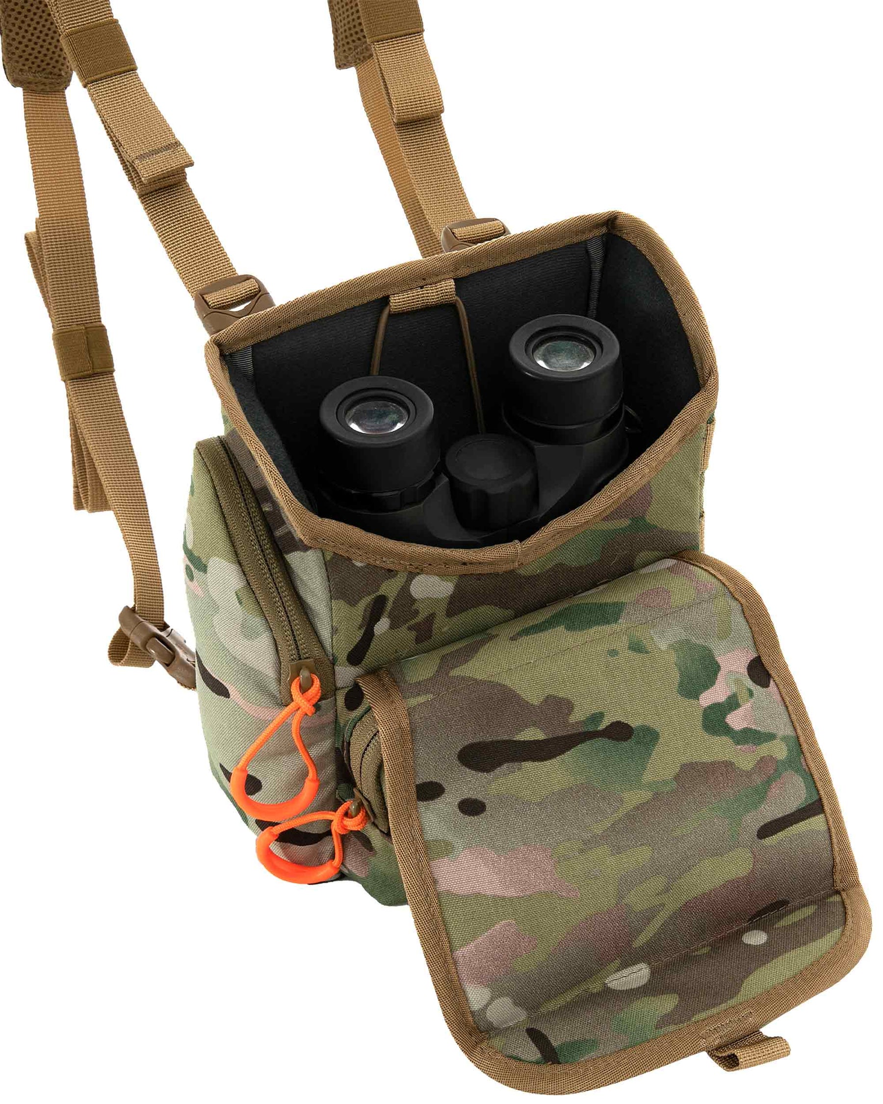 Tuxapo Binocular Harness Chest Pack with Rangefinder Pouch Bino Case