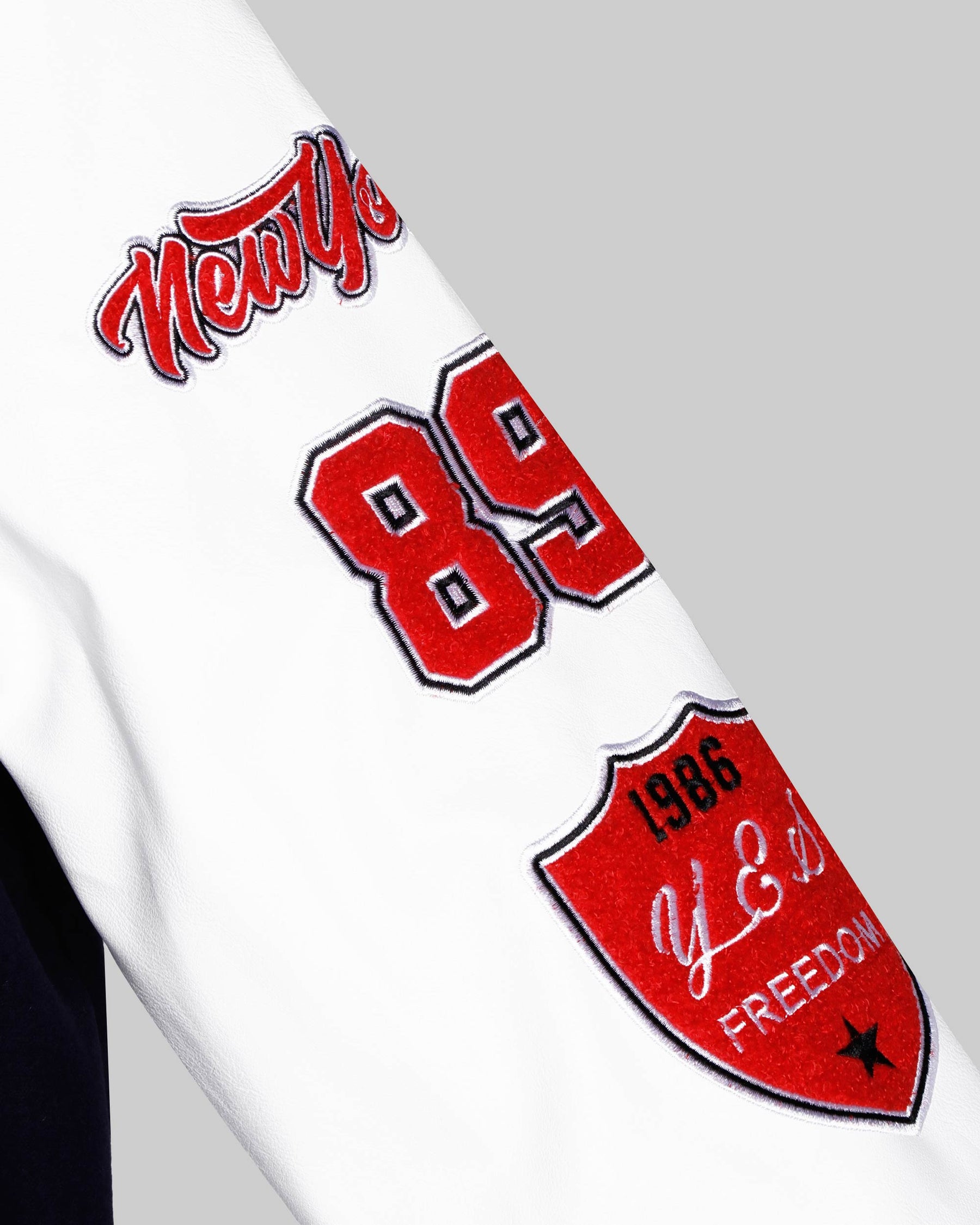 Chaqueta bomber de béisbol con mangas en contraste-Entrega local en México
