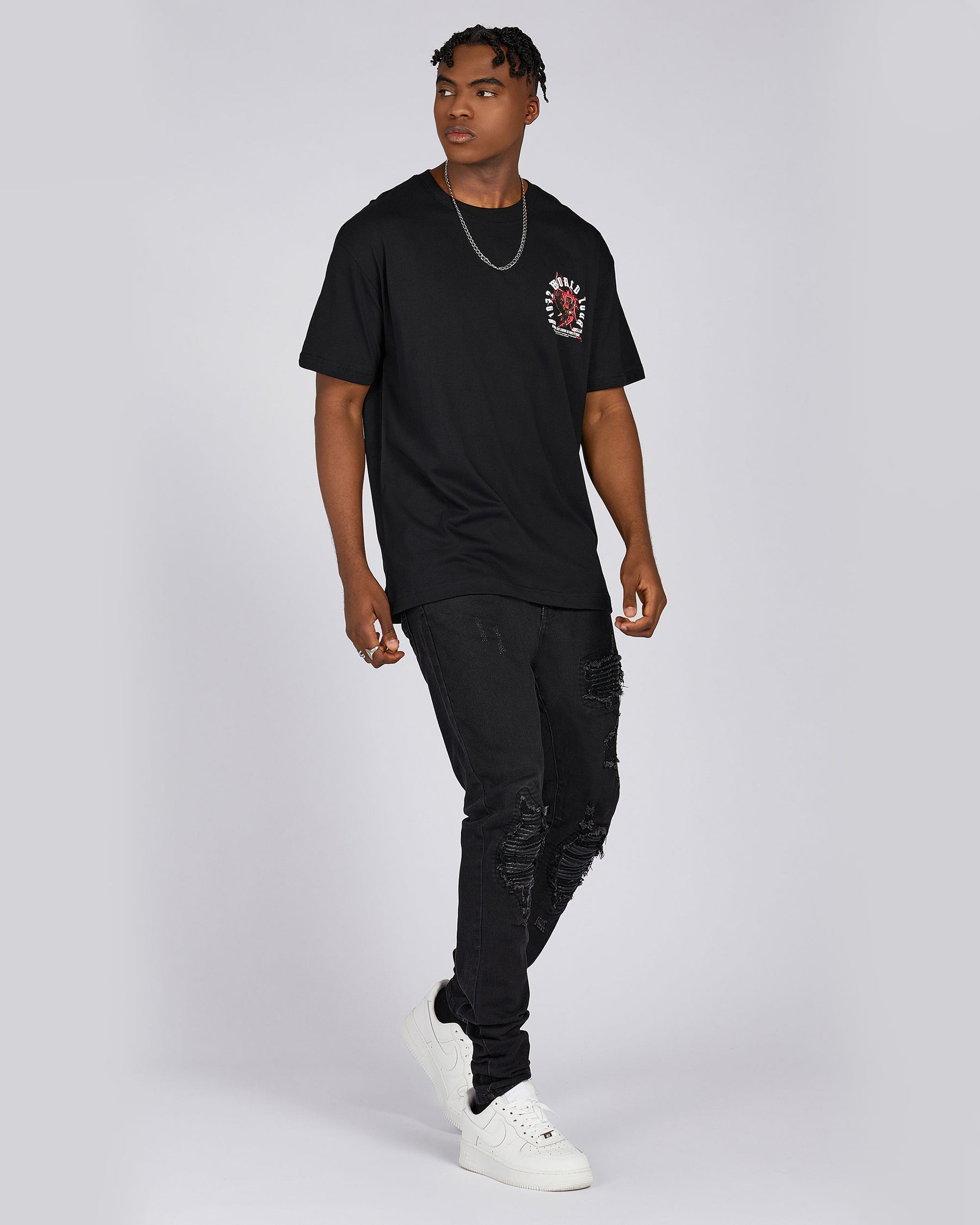 3D "World Tour" and Eagle 100% Cotton Graphic T-Shirt