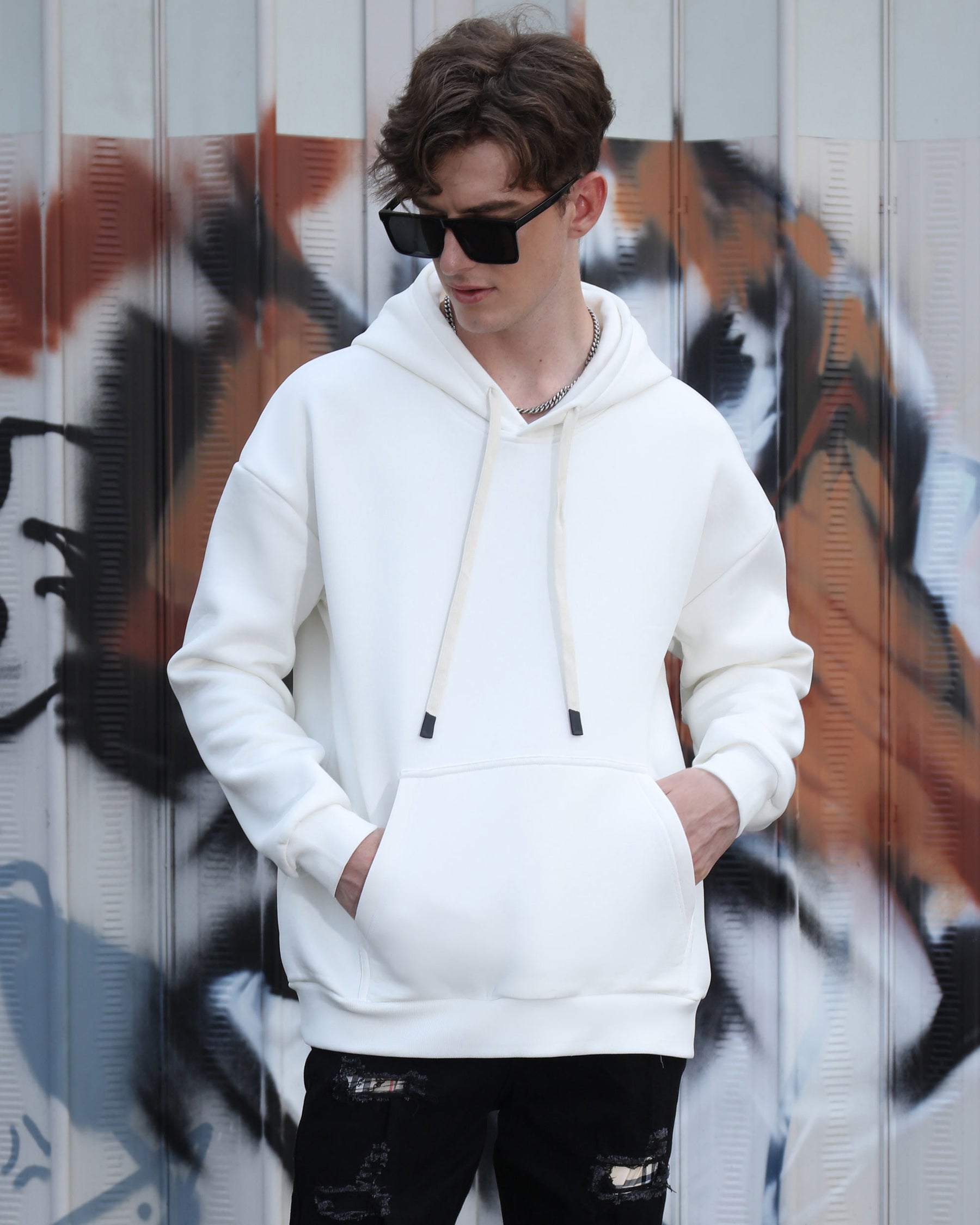 Men’s Fleece Pullover Hoodie – Soft Brushed Fabric, Warm & Casual Streetwear | LOGEQI