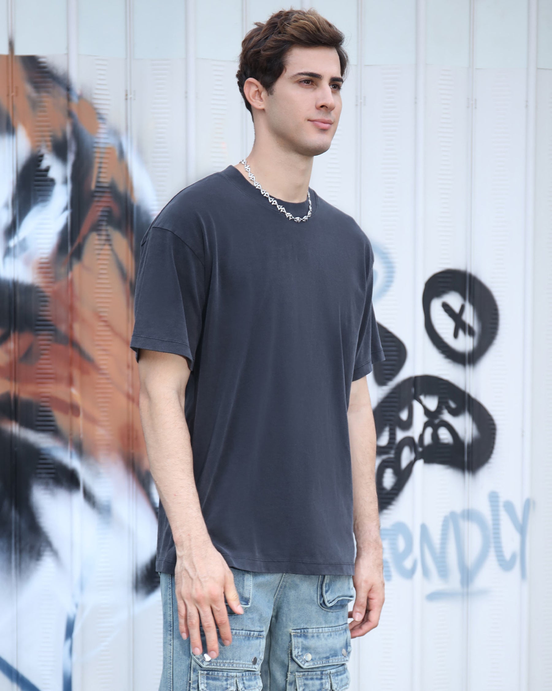 Classic Washed Crew Neck T-Shirt-Black