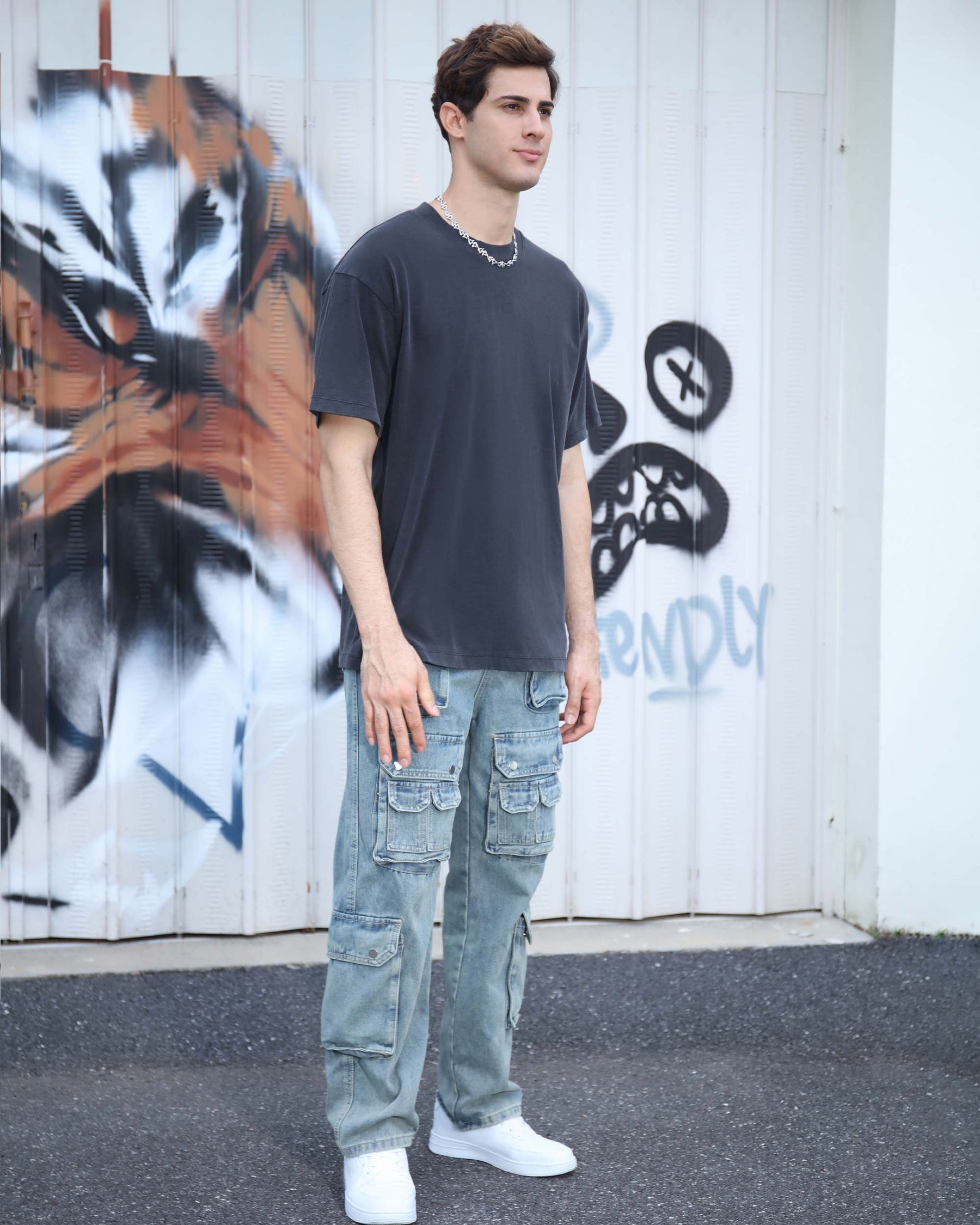 Classic Washed Crew Neck T-Shirt-Black