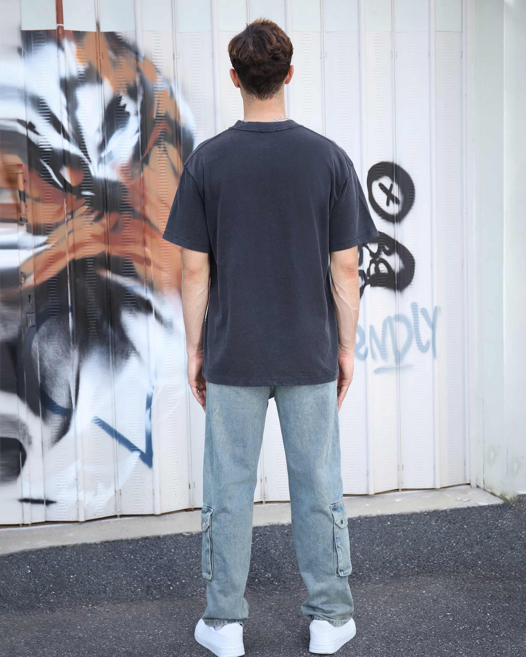 Classic Washed Crew Neck T-Shirt-Black