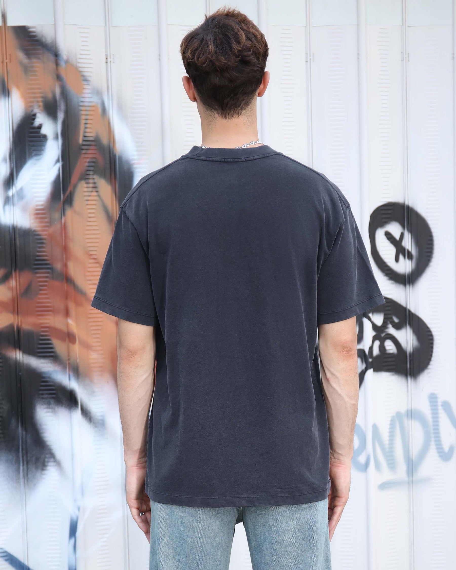 Classic Washed Crew Neck T-Shirt-Black