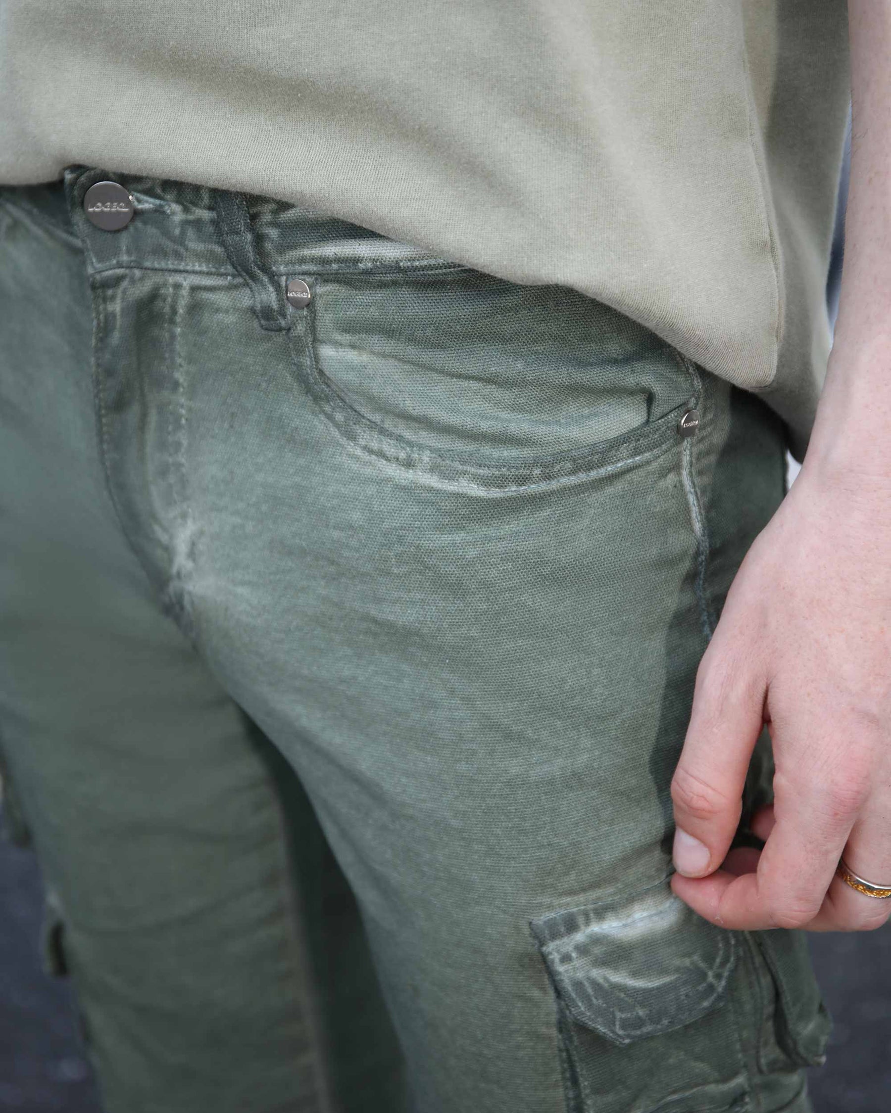 Slim-fit Cargo Jeans with Functional Side Pockets-Mexico Local Delivery