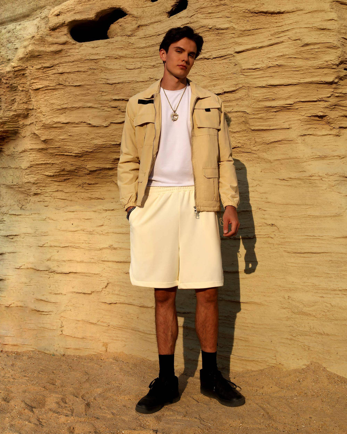 Men's Drawstring Cotton Jogging Sweat Shorts Casual