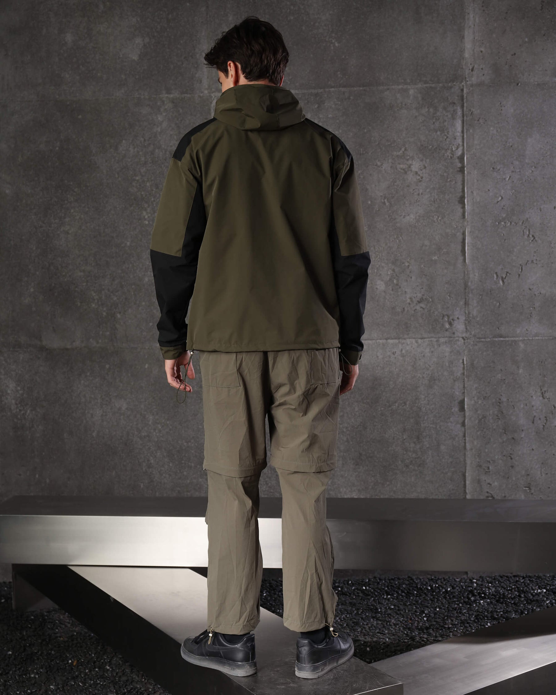 LOGEQI Convertible Wide Cargo Pants Loose Straight Fit