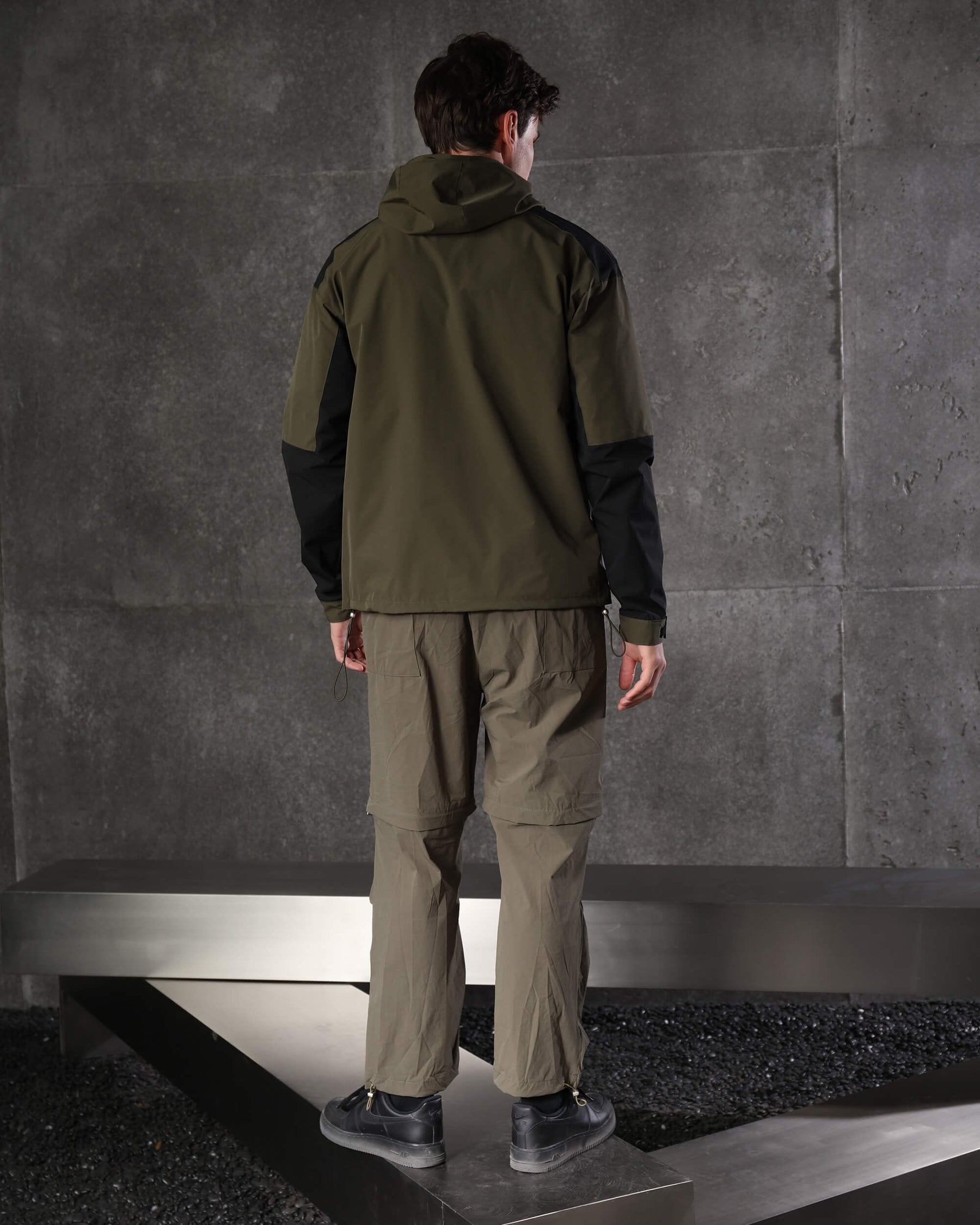 LOGEQI Convertible Wide Cargo Pants Loose Straight Fit