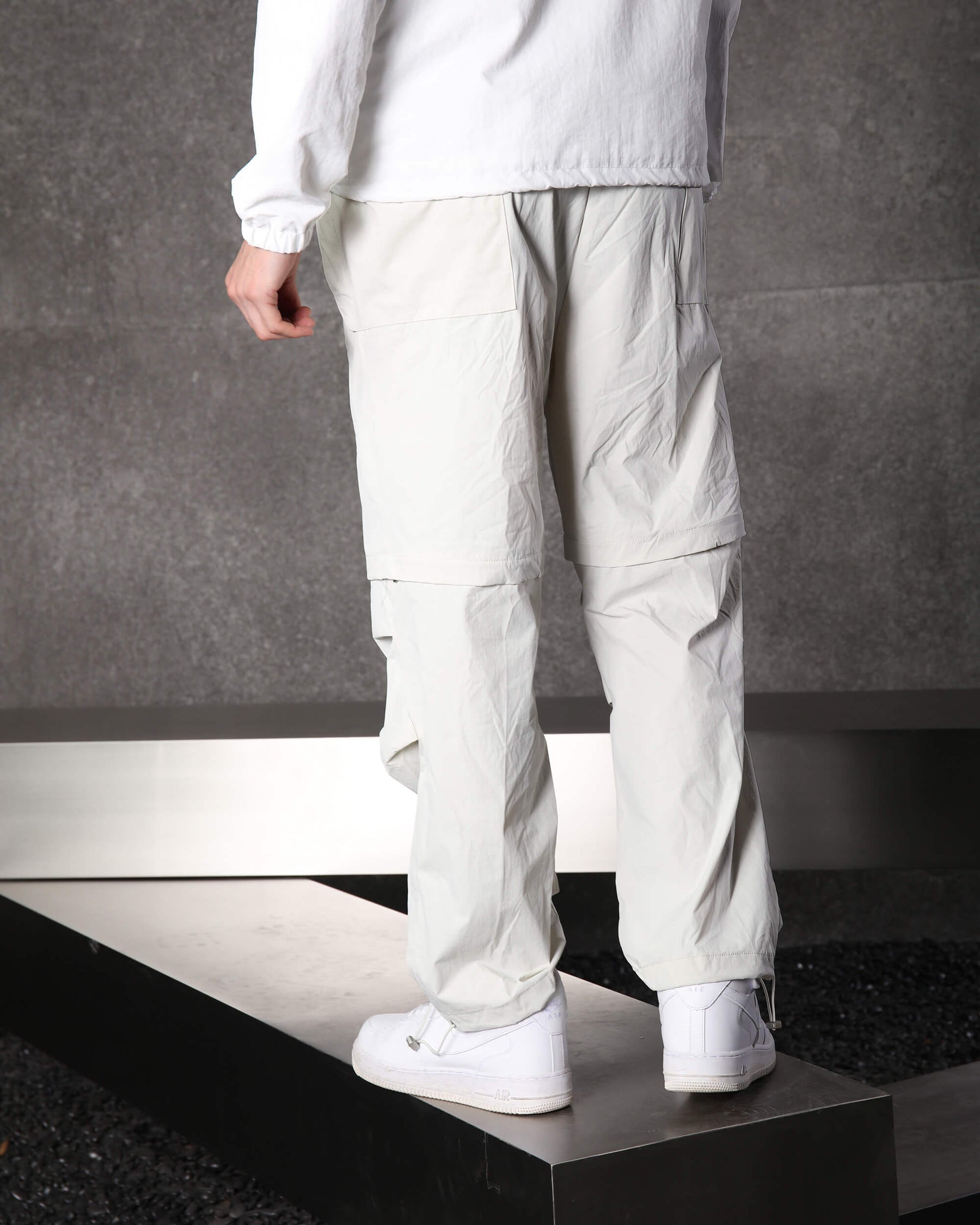 LOGEQI Convertible Wide Cargo Pants Loose Straight Fit