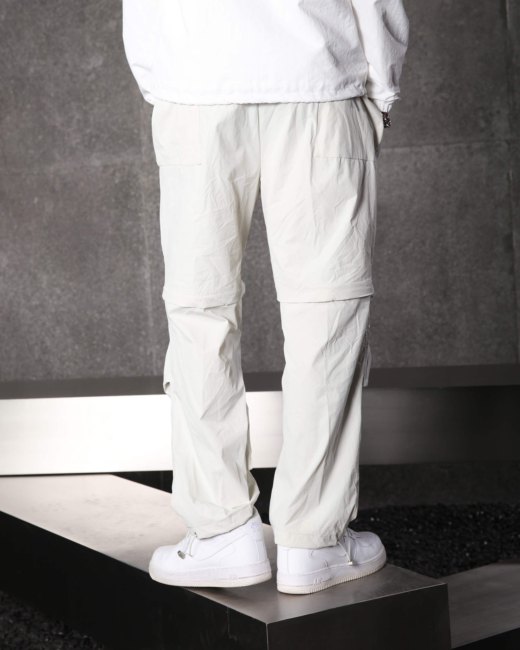 LOGEQI Convertible Wide Cargo Pants Loose Straight Fit