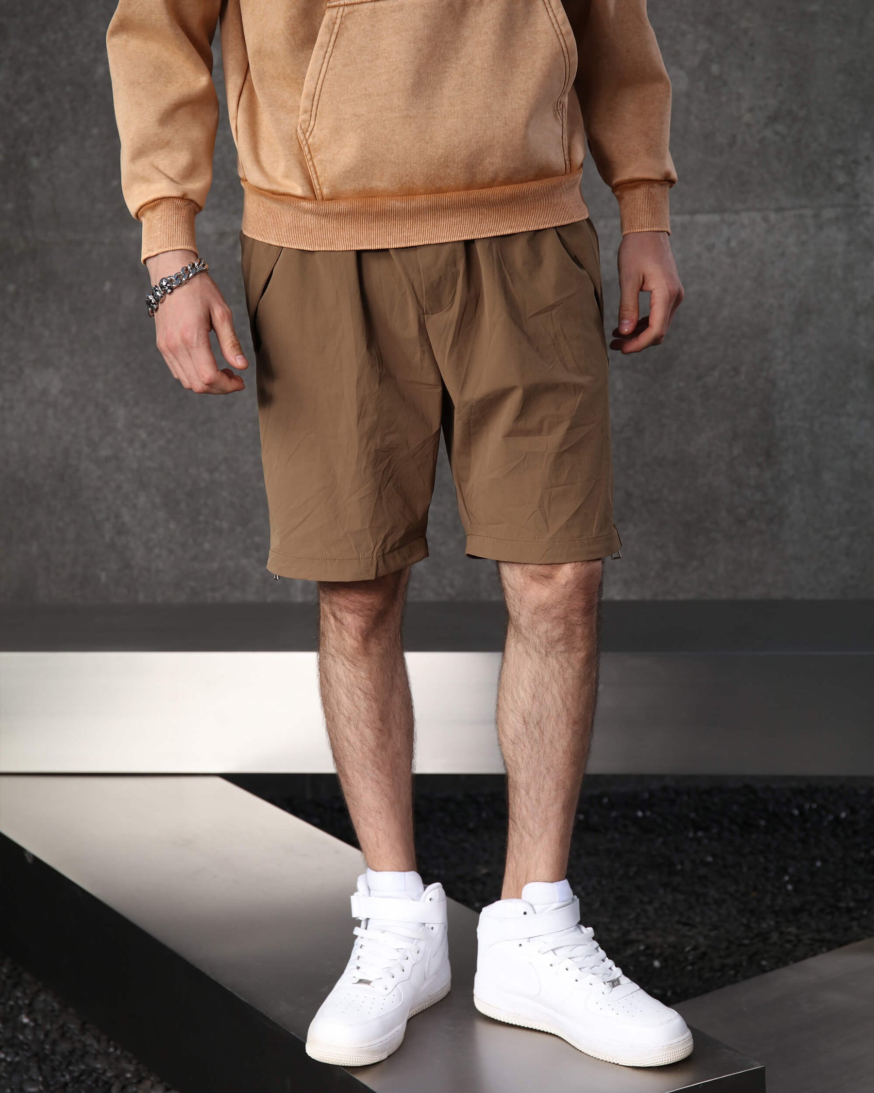 LOGEQI Convertible Wide Cargo Pants Loose Straight Fit