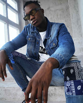 Logeqi Washed Blue Denim Jacket