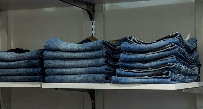 Blue Jeans on the shelf