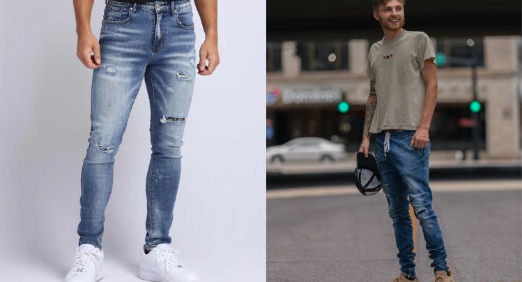 Slim jeans vs. tapered jeans