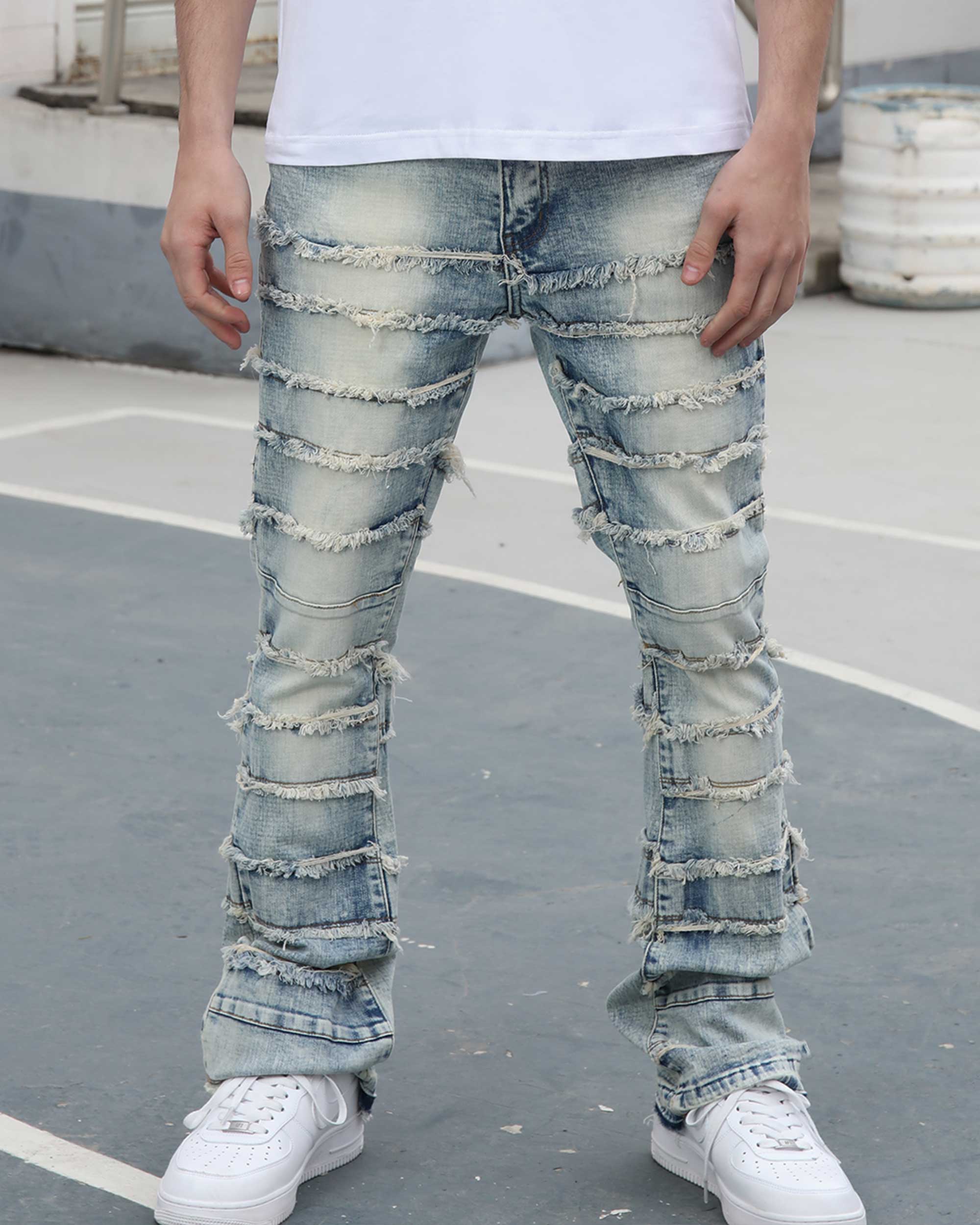 LOGEQI Flare Jeans Men