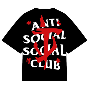 Camisetas gráficas de ropa urbana para hombre de Anti Social Club, 100 % algodón