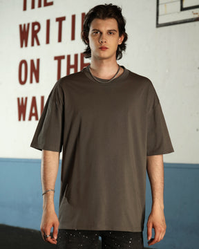 LOGEQI Men's 250G 100% Cotton Oversized T-Shirt – Multi-Color Wholesale, 10 Pieces/Pack