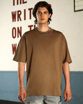 LOGEQI Men's 250G 100% Cotton Oversized T-Shirt – Multi-Color Wholesale, 10 Pieces/Pack