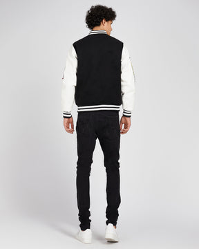 Vintage Baseball Jacket with Patches