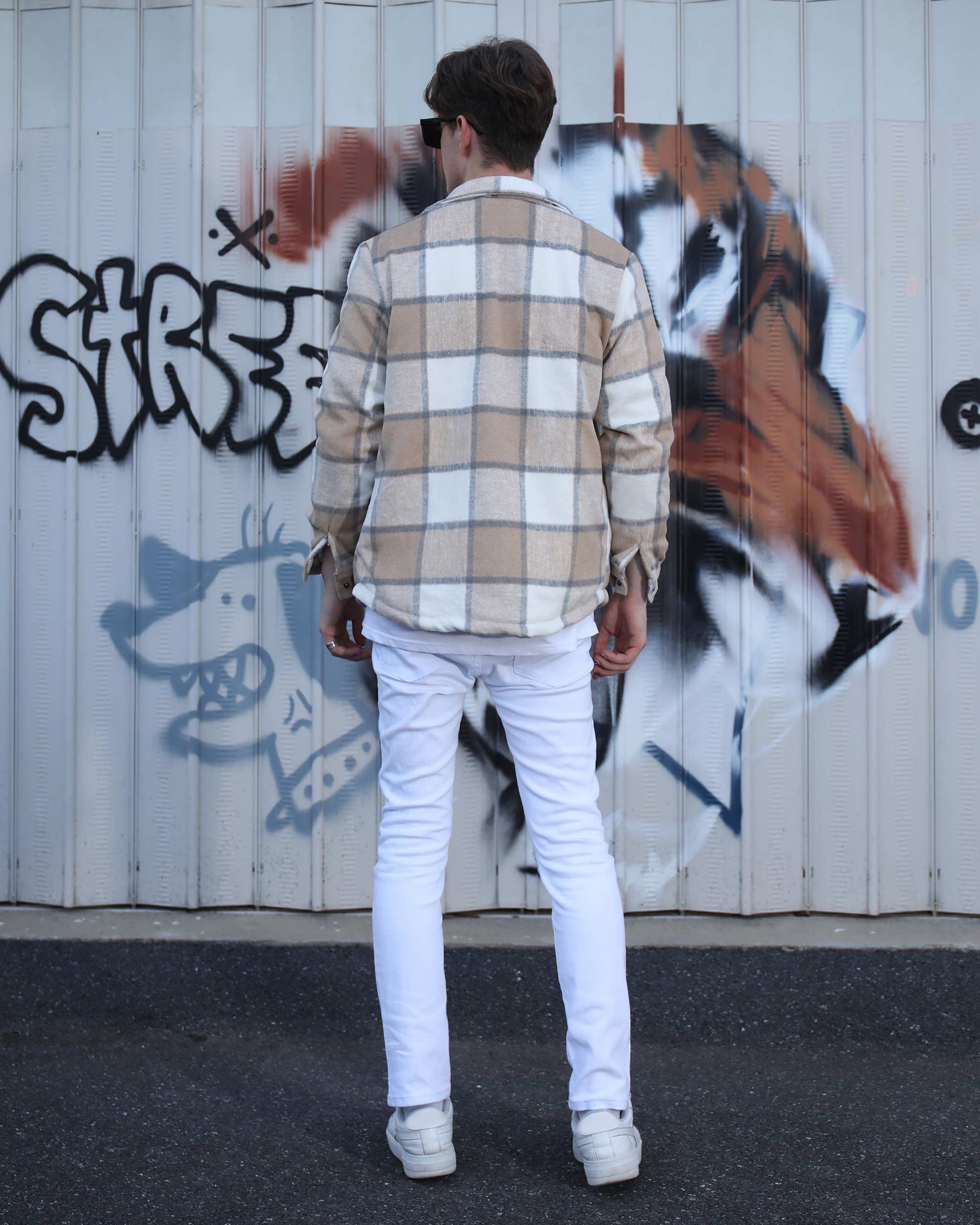 Embroidered Plaid Moto Jacket-Personalized Style-Mexico Local Delivery