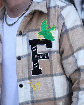 Embroidered Plaid Moto Jacket-Personalized Style-Mexico Local Delivery