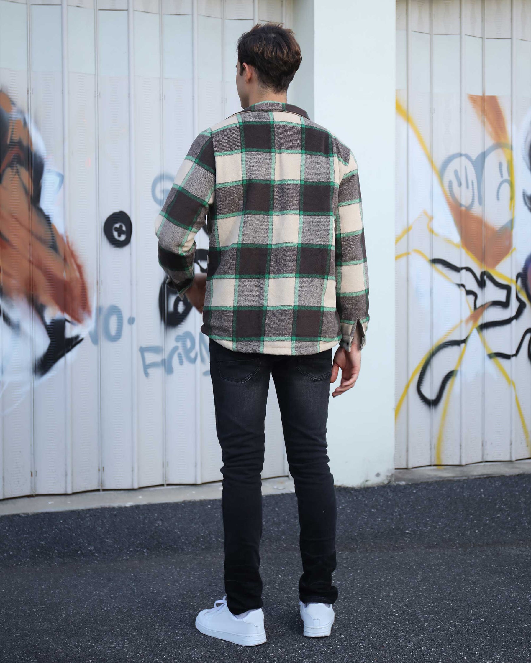 Embroidered Plaid Moto Jacket-Personalized Style-Mexico Local Delivery