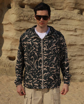 Logeqi® Men's Marble Pattern Windbreaker Jacket