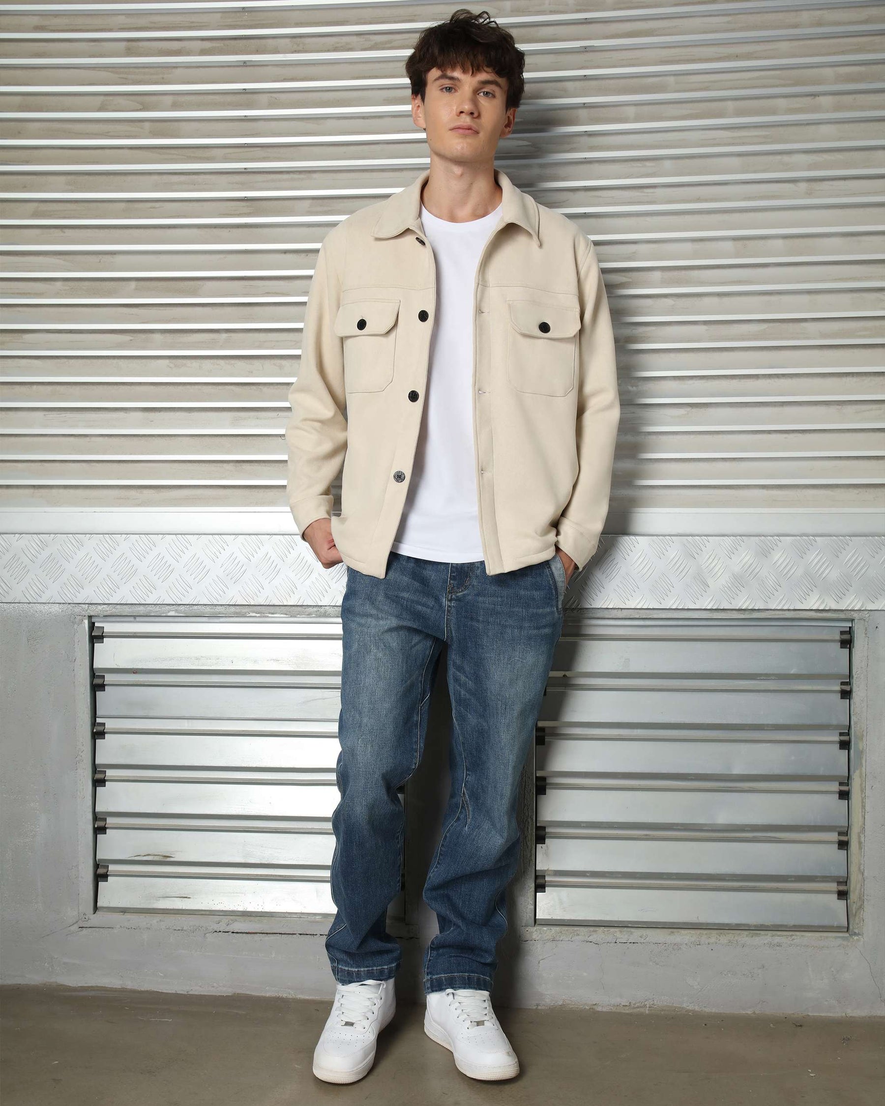 LOGEQI Men’s Casual Baseball Jacket – Grey / Khaki / Coffee