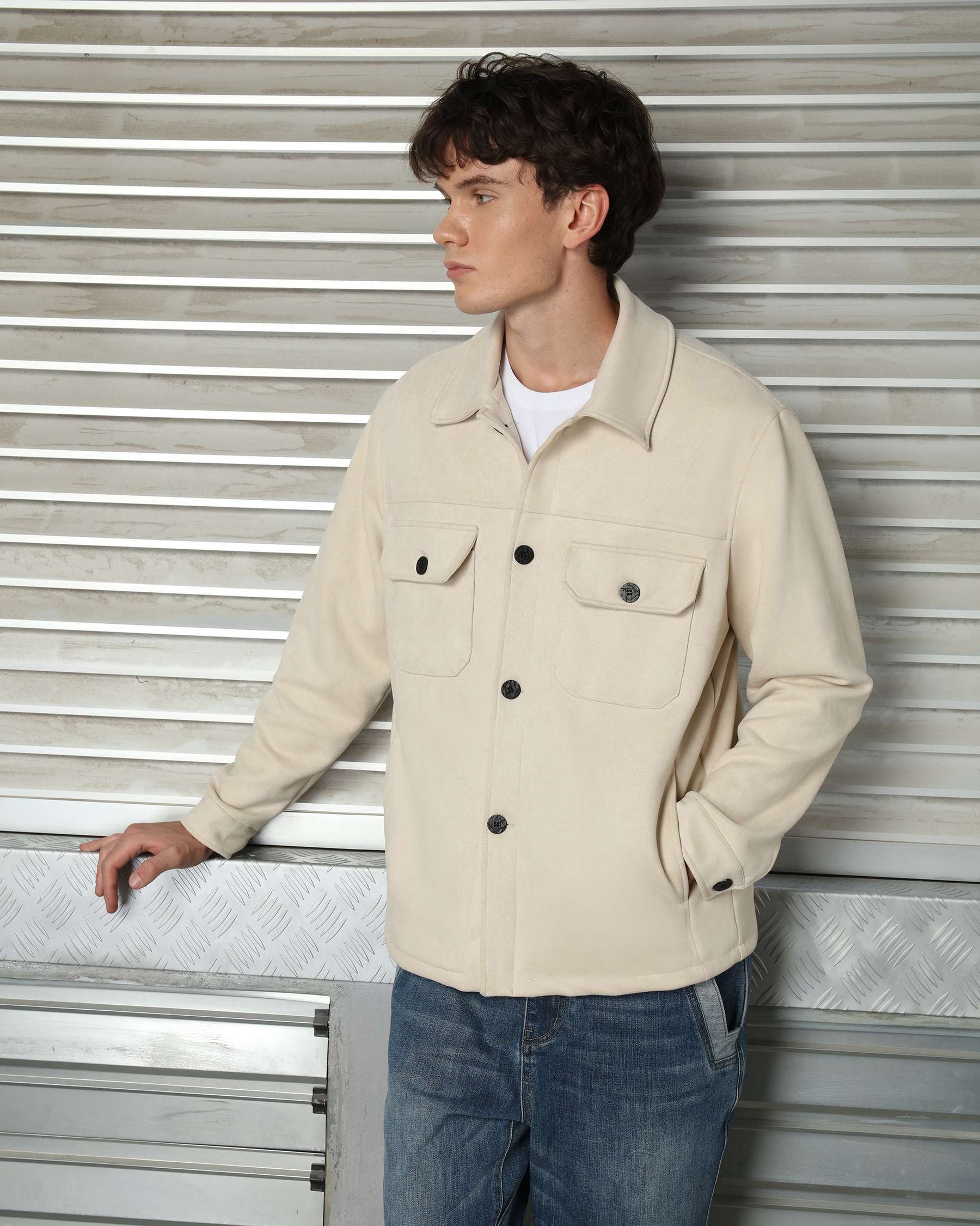 LOGEQI Men’s Casual Baseball Jacket – Grey / Khaki / Coffee