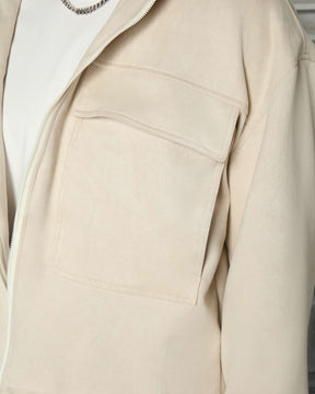 LOGEQI Men’s Minimalist Hooded Jacket – Soft Casual Zip-Up in Grey, Khaki & Coffee