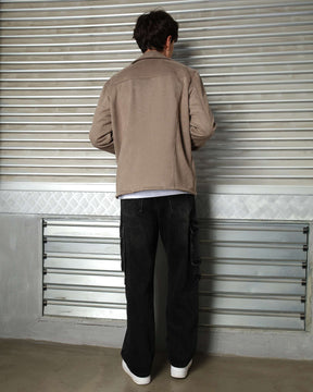 LOGEQI Men’s Casual Baseball Jacket – Grey / Khaki / Coffee