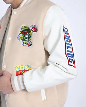 Vintage Baseball Jacket with Patches
