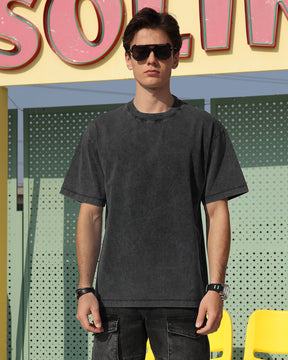 Camisetas lavadas 100 % algodón para hombre (paquete de 10 unidades, tallas S, M, L y XL)
