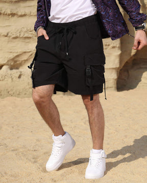 American Style Men's Casual Cargo Shorts Loose-Fit with Multi-Pockets