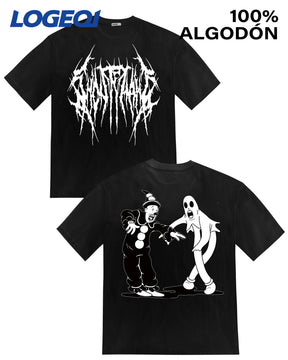 Men’s Ghost Clown Graphic T-Shirt – 100% Cotton Streetwear Tee