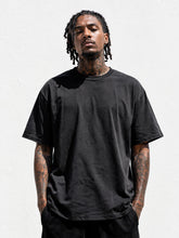 LOGEQI Men's Oversized T-Shirt 100% Cotton – No. 7 Loose Fit Basic Tee, Black & White, Wholesale Pack of 10