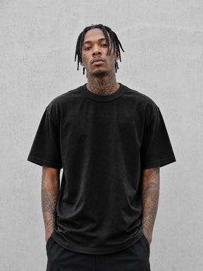 LOGEQI Men's 100% Cotton Oversized T-Shirt – Relaxed Fit Basic Tee, 10 Pieces/Pack