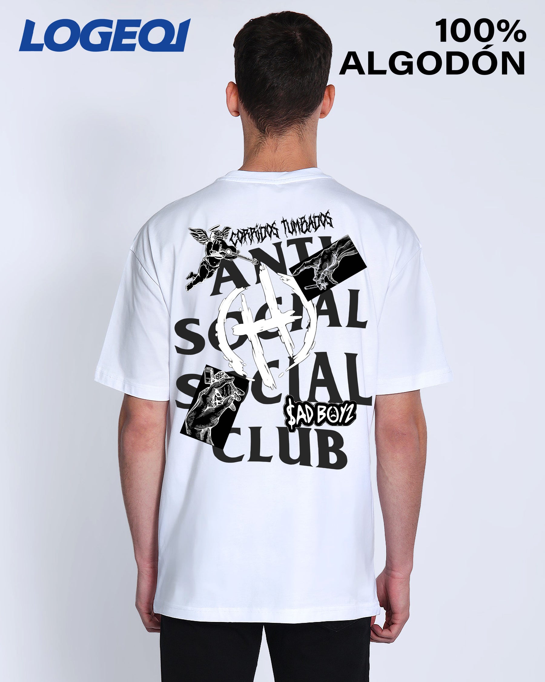 Anti Social Club Men's Streetwear Graphic T-Shirts 100% Cotton