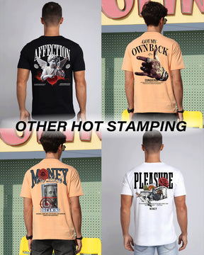 Camiseta lavada extragrande Logeqi 100 % algodón con un diseño de estampado único y cómodo para tu colección diaria.